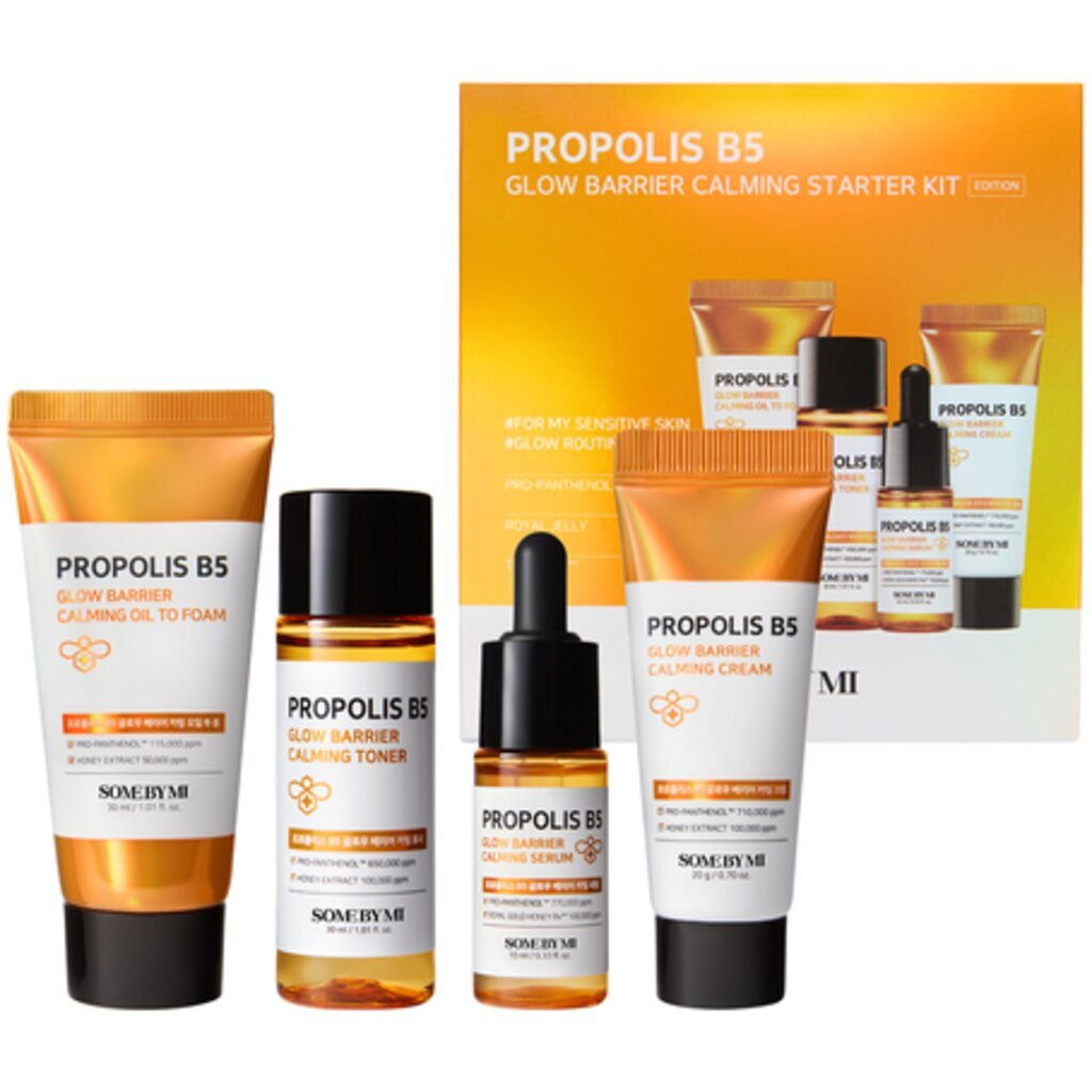 SBM, Propolis B5 Glow Barrier Calming Kit, Skincare kit for soothing and hydration