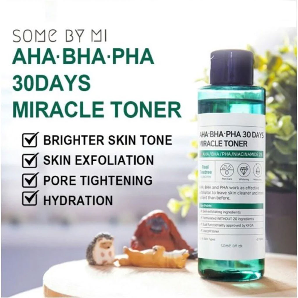 SBM, AHA-BHA-PHA 30 Days Miracle Toner, Exfoliating and hydrating facial toner, 150ml