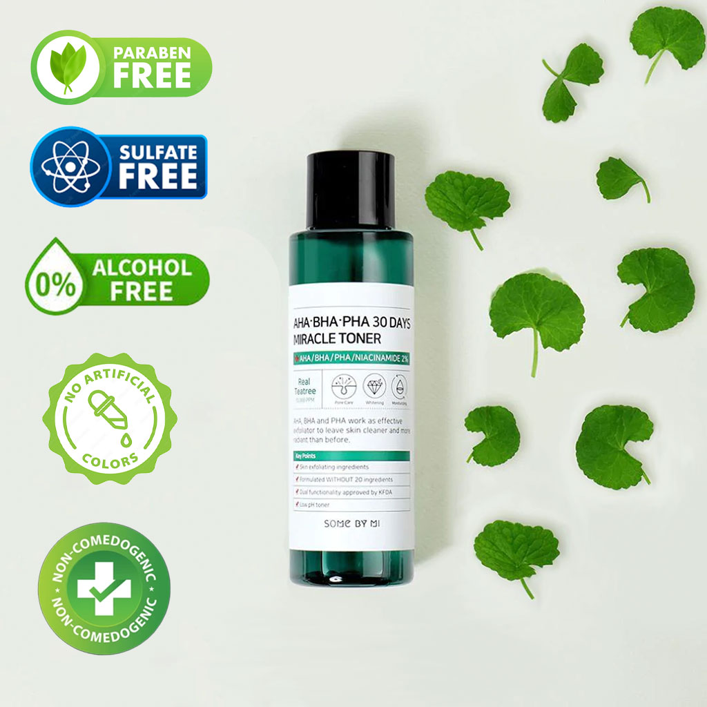 SBM, AHA-BHA-PHA 30 Days Miracle Toner, Exfoliating and hydrating facial toner, 150ml