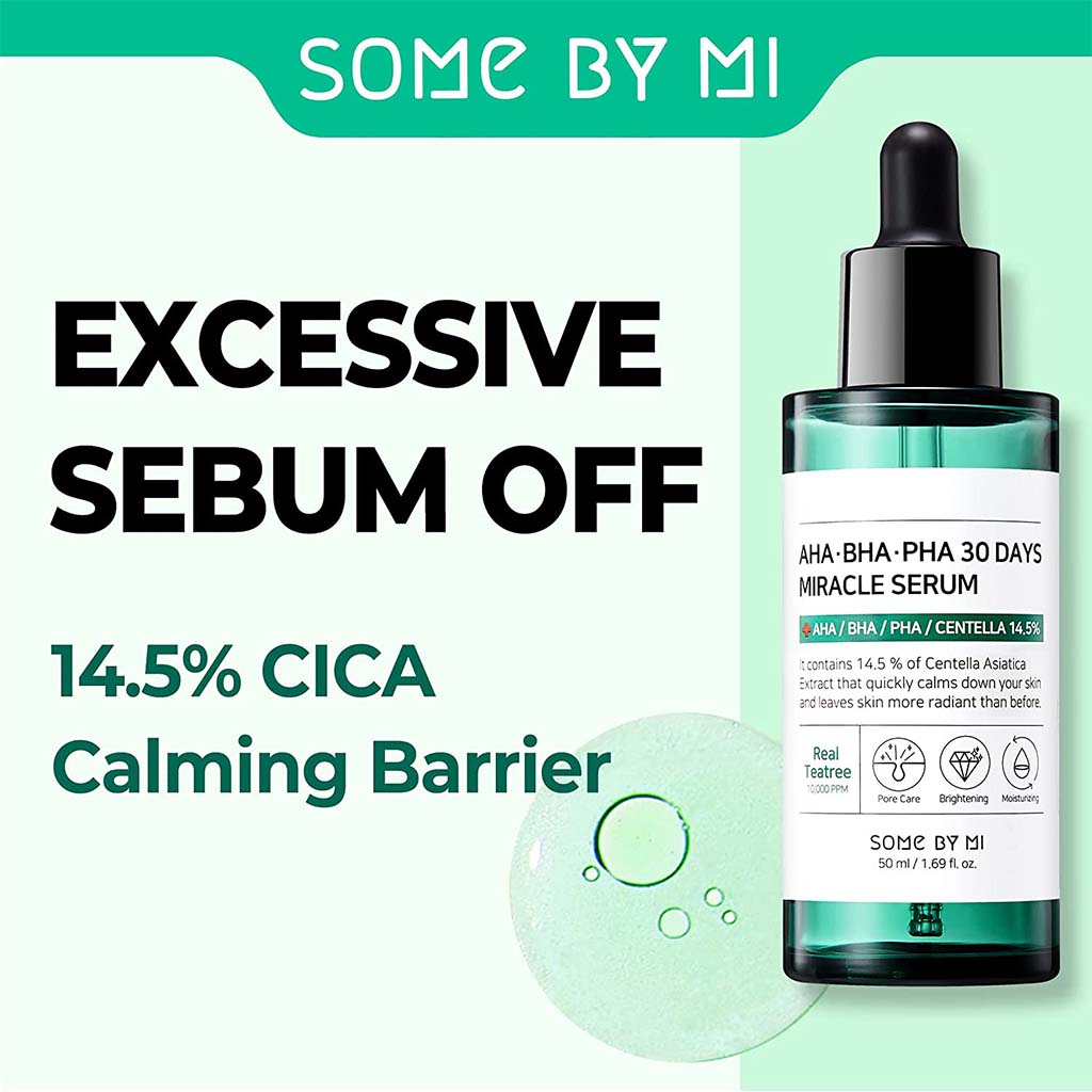 SBM, AHA-BHA-PHA 30 Days Miracle Serum, Exfoliating serum for clear glowing skin, 50 ml