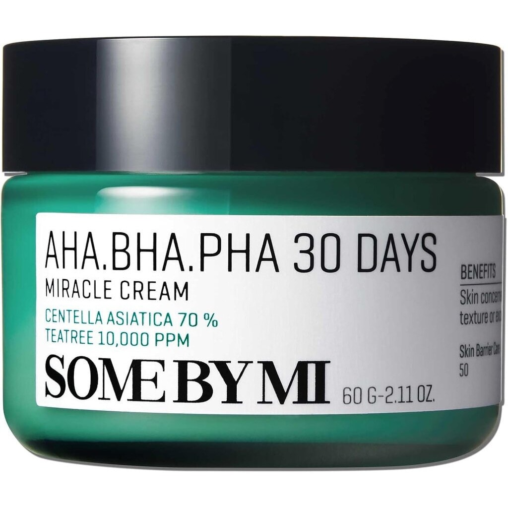 SBM, AHA-BHA-PHA 30 Days Miracle Cream, Exfoliating and brightening facial cream, 60g