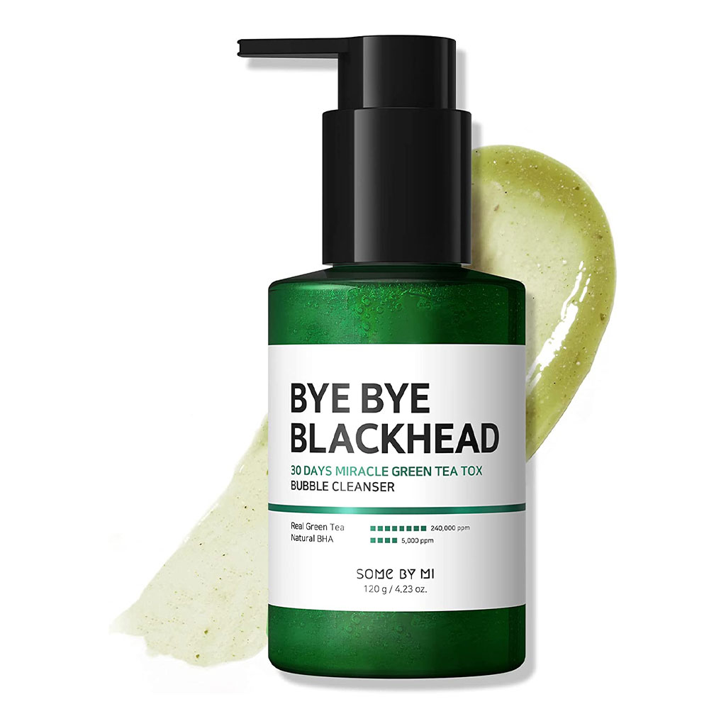 SBM, Bye Bye Blackhead 30 Days Miracle Green Tea Tox Bubble Cleanser, Deep cleansing bubble cleanser with green tea, 120g