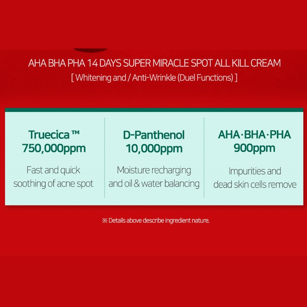 SBM, Super Miracle Spot All Kill Cream, Fast-acting cream for acne treatment, 30 ml