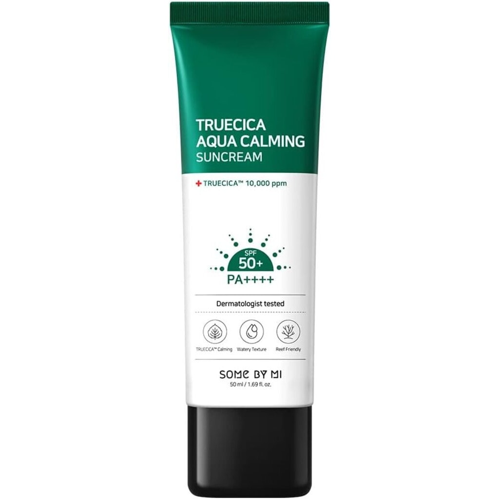 SBM, Truecica Aqua Calming Suncream, Soothing sun protection cream for sensitive skin, 50 ml