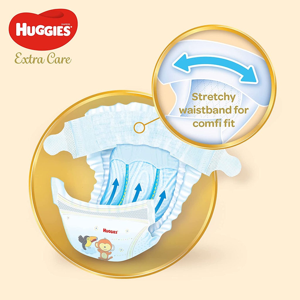 Huggies Extra Care Baby Diapers, Size 3, 4-9kg, Jumbo Pack of 76's