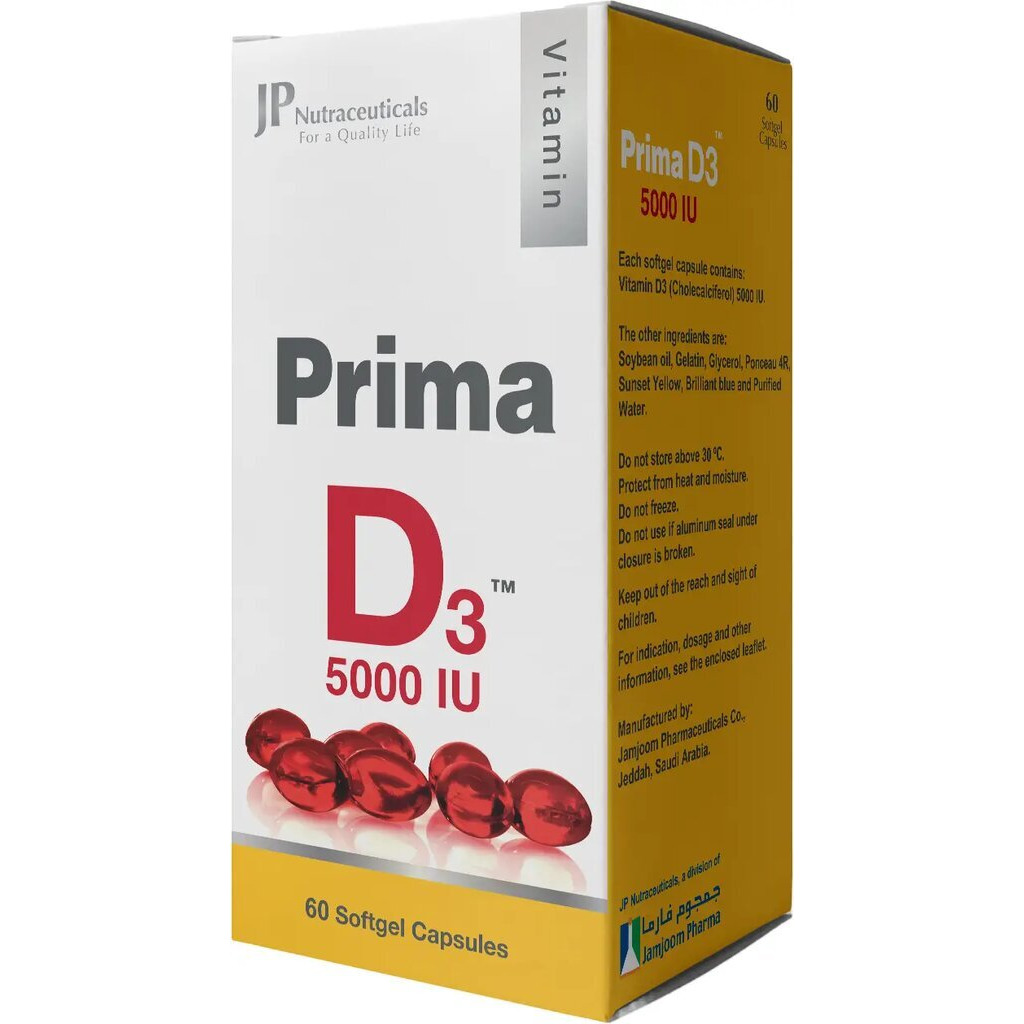 PRIMA D3 5000 IU, 60 Capsules 