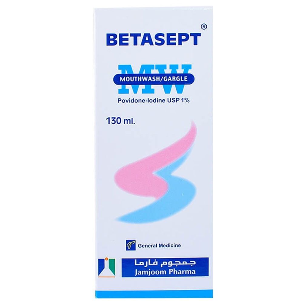 Betasept, Mouthwash, Antiseptic oral rinse for fresh breath, 130ml