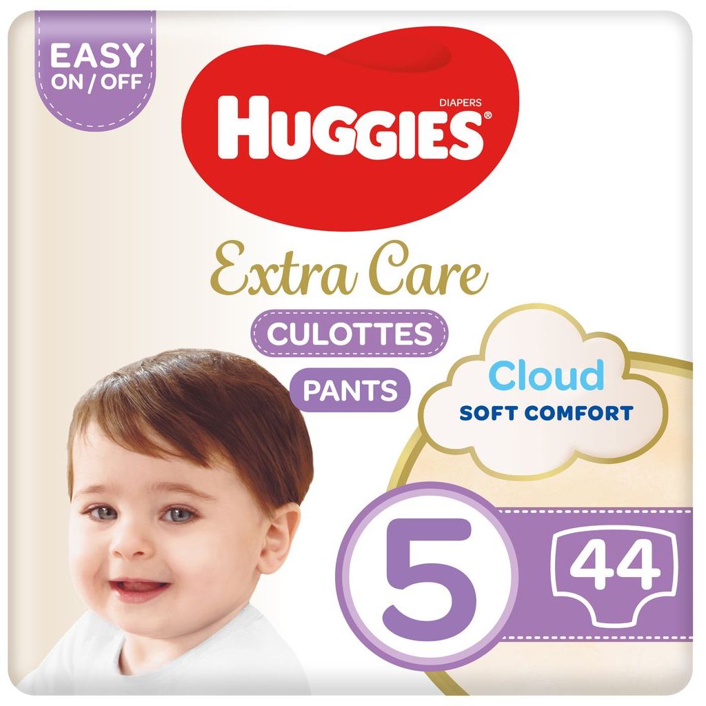 Huggies, Extra Care Culottes Size 5, Soft breathable pull-up diapers for toddlers