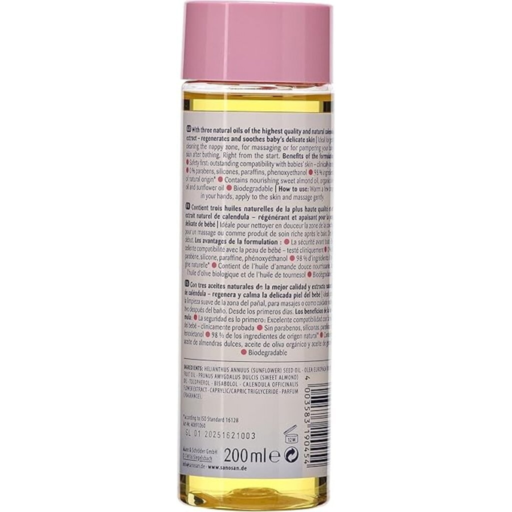 Sanosan Baby Care Oil, 200ml