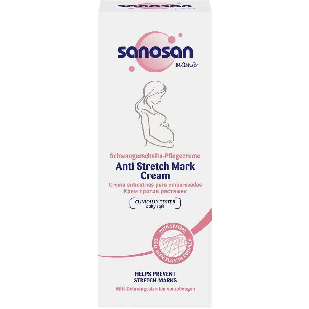 Sanosan, Mama Anti-Stretch Mark Cream, Intensive care cream to prevent stretch marks, 200 ml