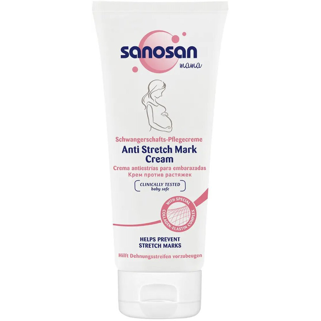 Sanosan, Mama Anti-Stretch Mark Cream, Intensive care cream to prevent stretch marks, 200 ml