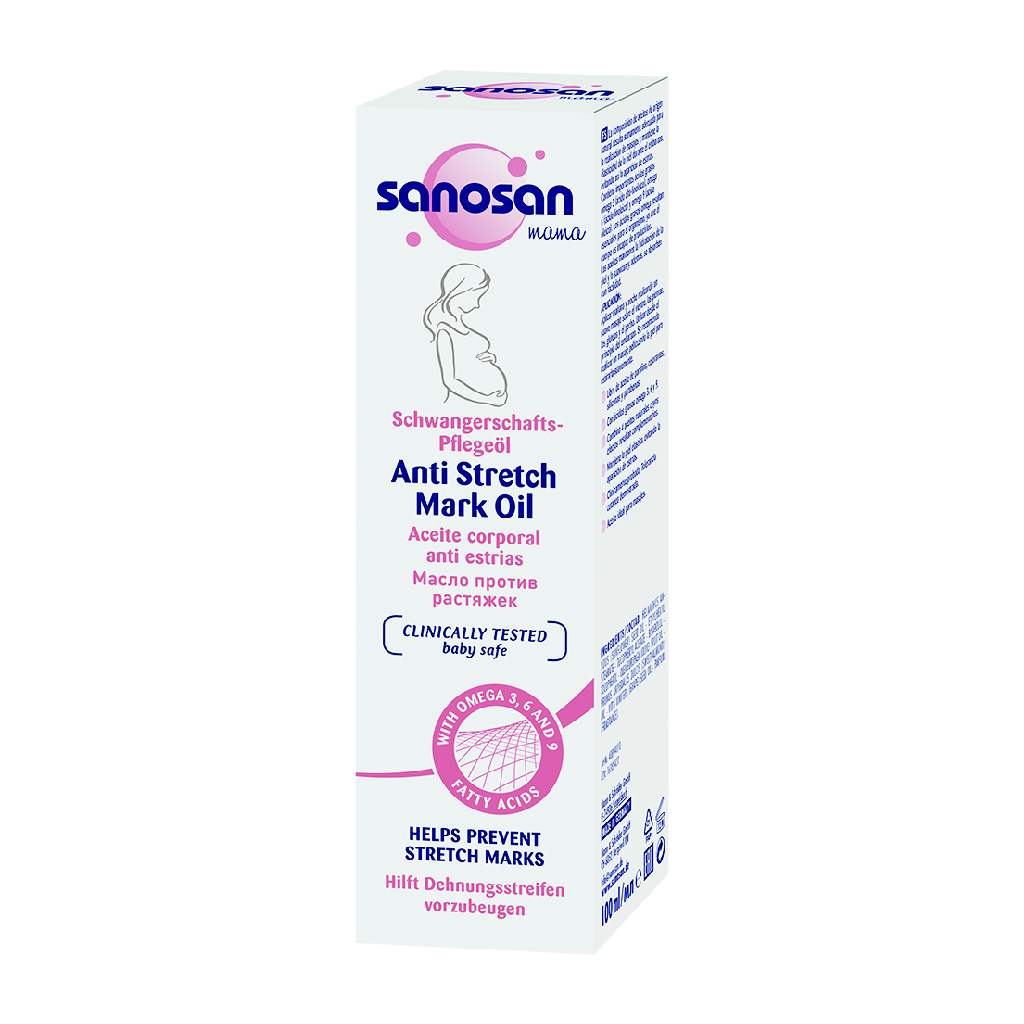 Sanosan, Mama Anti Stretch Mark Oil, Preventive oil for stretch marks during pregnancy, 100ml