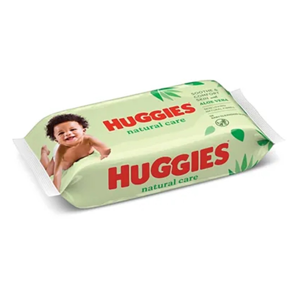Huggies Natural Care Baby Wet Wipes with Aloe Vera, 56 pcs Pack