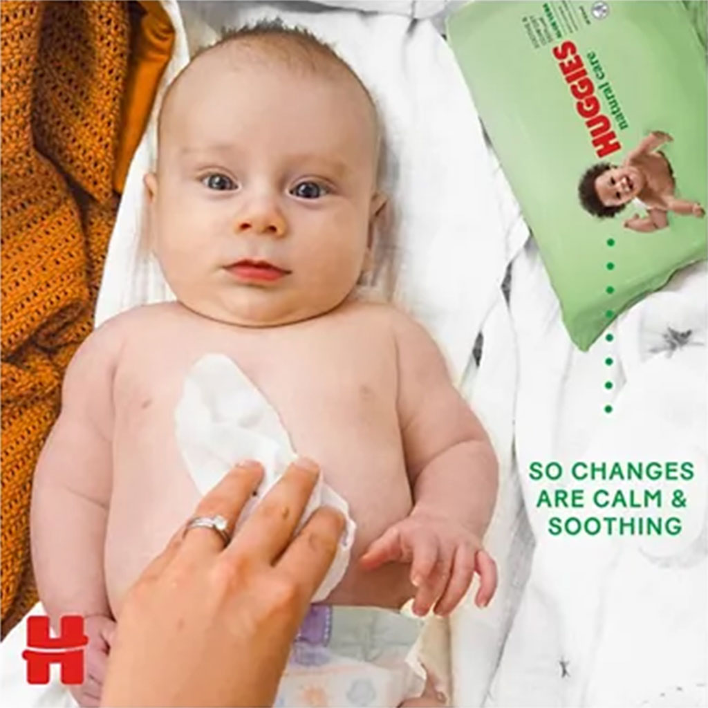 Huggies Natural Care Baby Wet Wipes with Aloe Vera, 56 pcs Pack