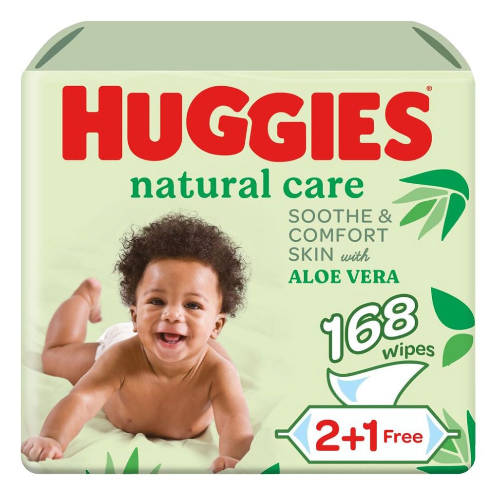 Huggies Natural Care Baby Wet Wipes, Cleansing Wipes With Aloe Vera,  Pack Of 168'S
