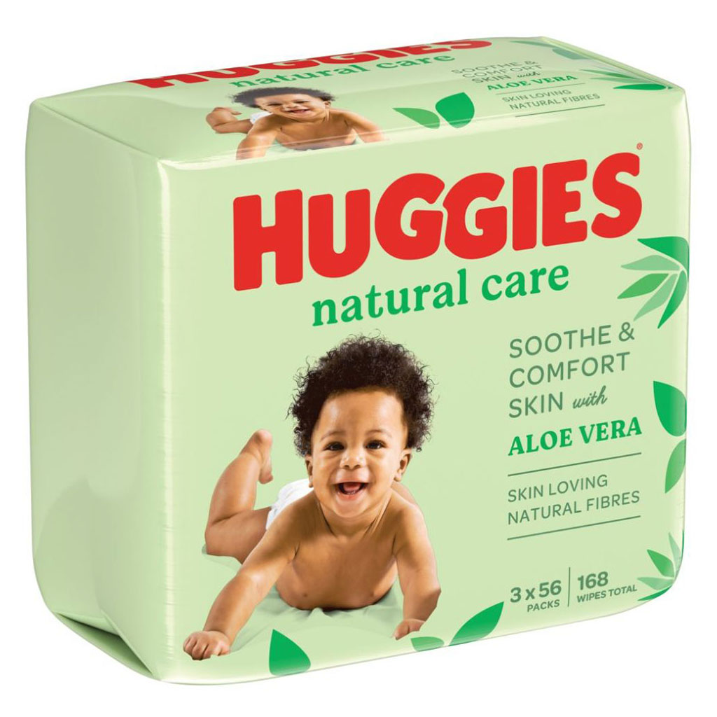 Huggies Natural Care Baby Wet Wipes, Cleansing Wipes With Aloe Vera,  Pack Of 168'S
