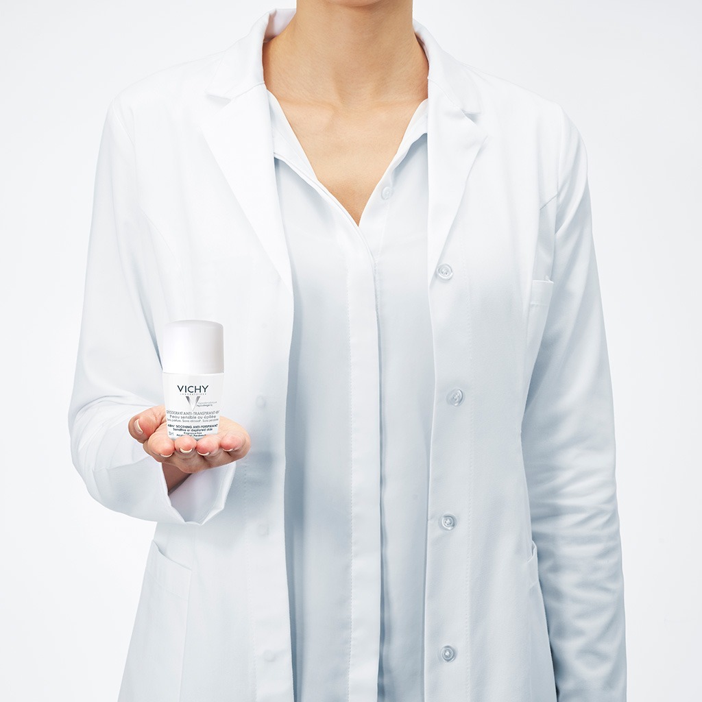 Vichy, Deodorant Roll-On Sensitive Skin, Gentle anti-perspirant deodorant for sensitive skin