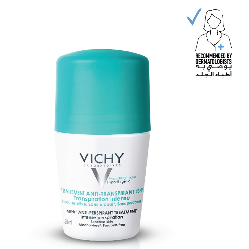 Vichy, 48 Hours Anti Perspirant Deodorant Intensive Treatment, Long-lasting sweat and odor protection, 50 ml