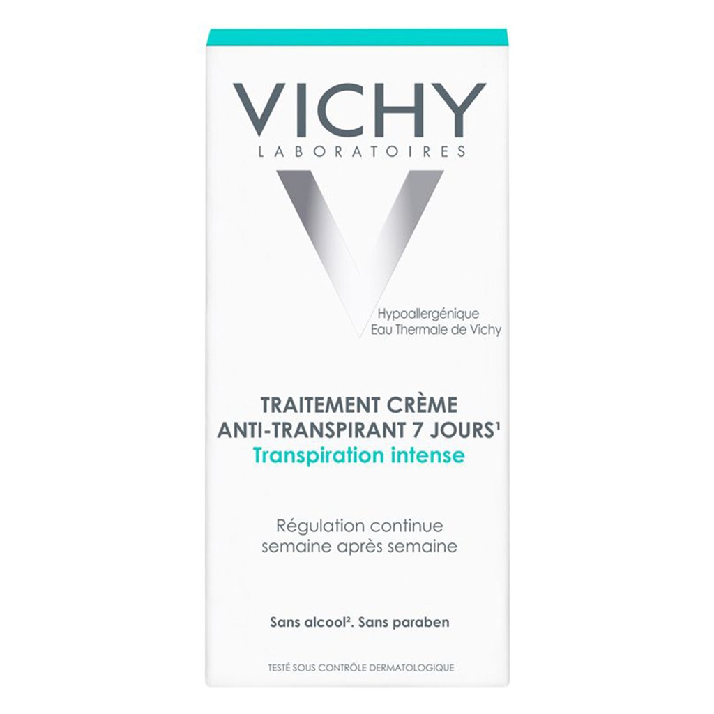 Vichy, 7 Days Anti-Perspirant Deodorant Cream for Men and Women, Long-lasting deodorant cream, 30 ml