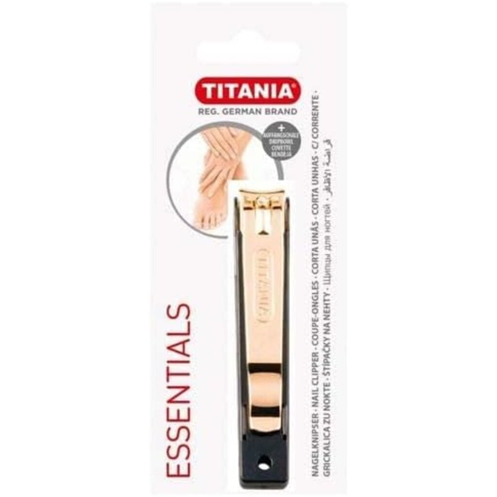 Titania, Big Nail Cutter Gold, Large gold-finish nail cutter for easy nail trimming