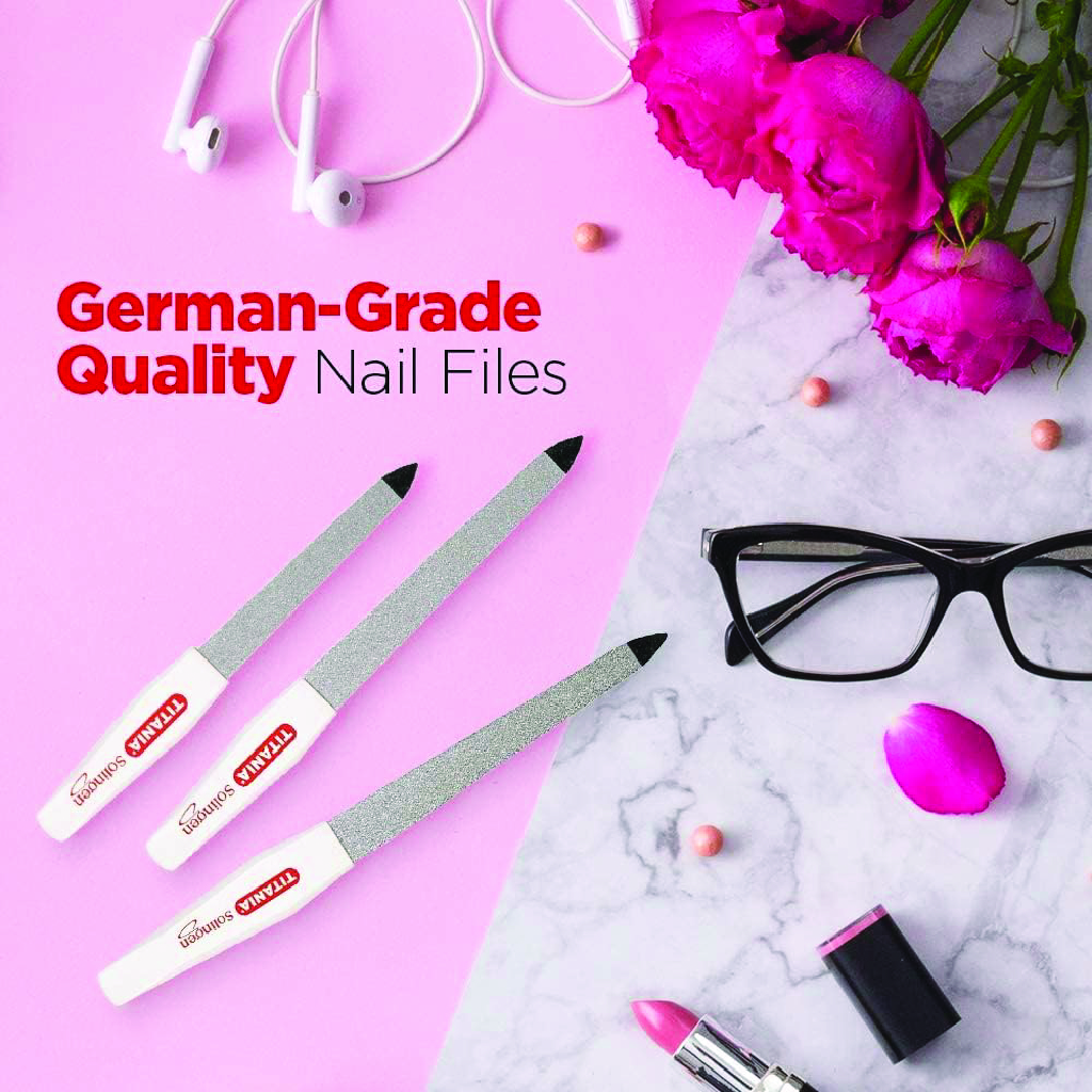 Titania, Steel Nail File 1040/5, Smooths and shapes nails with precision