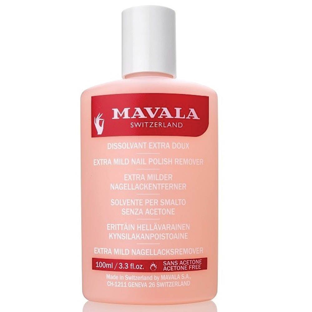 Mavala, Extra Mild Nail Polish Remover, Gentle nail polish remover for sensitive nails, 100 ml