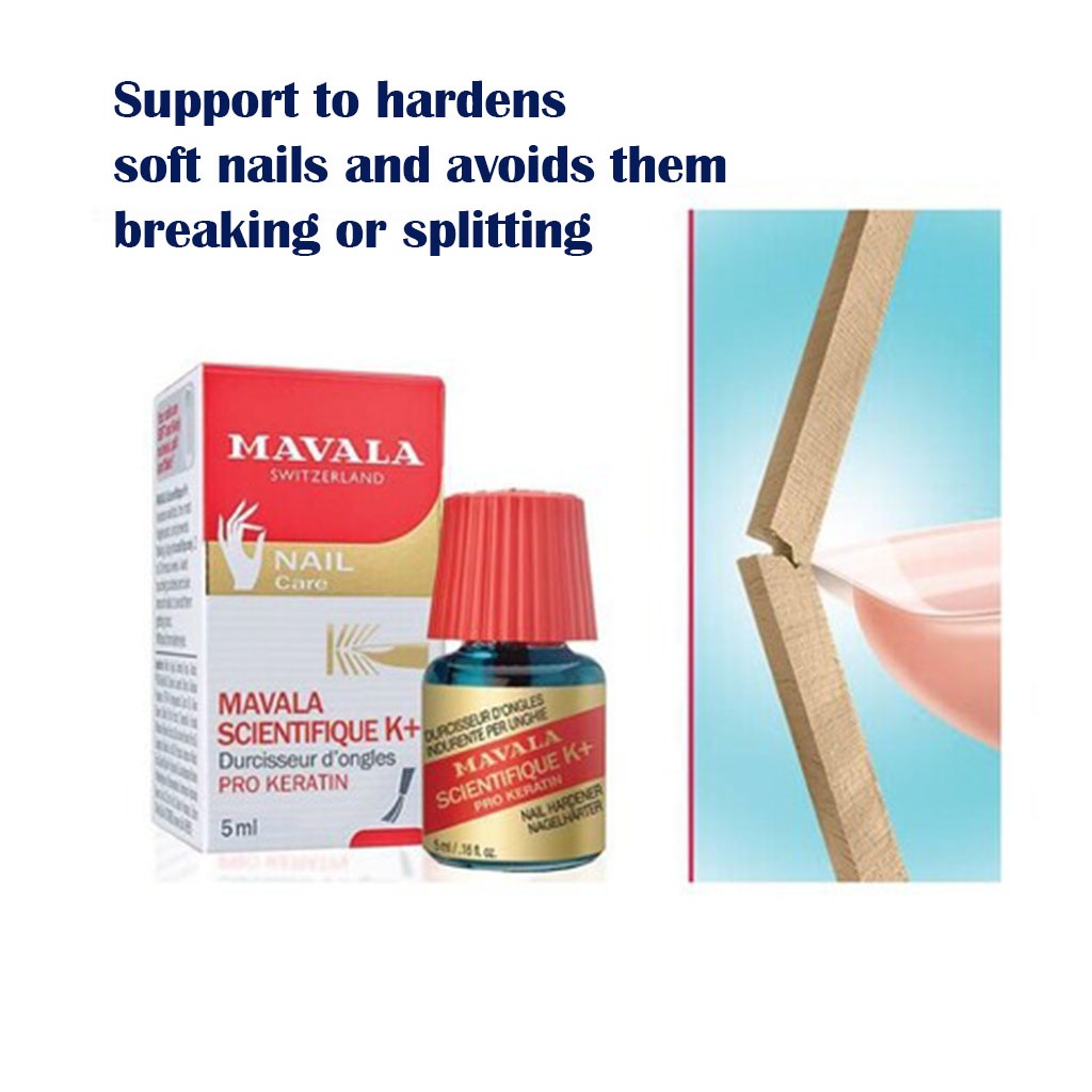 Mavala, Scientifique K+ Pro Keratin Nail Hardener, Strengthening nail treatment, 5ml