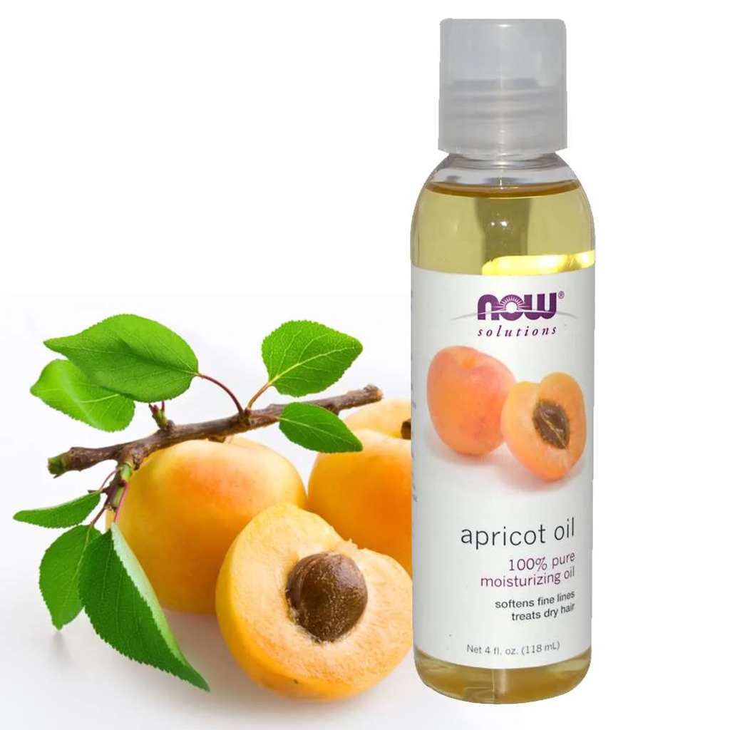 Now, Apricot kernel oil, Natural oil for skin and hair nourishment, 118ml