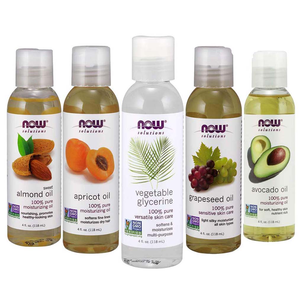 Now Solutions, 100% Pure Grapeseed Oil, Natural oil for sensitive skin care and moisturizing, 118ml