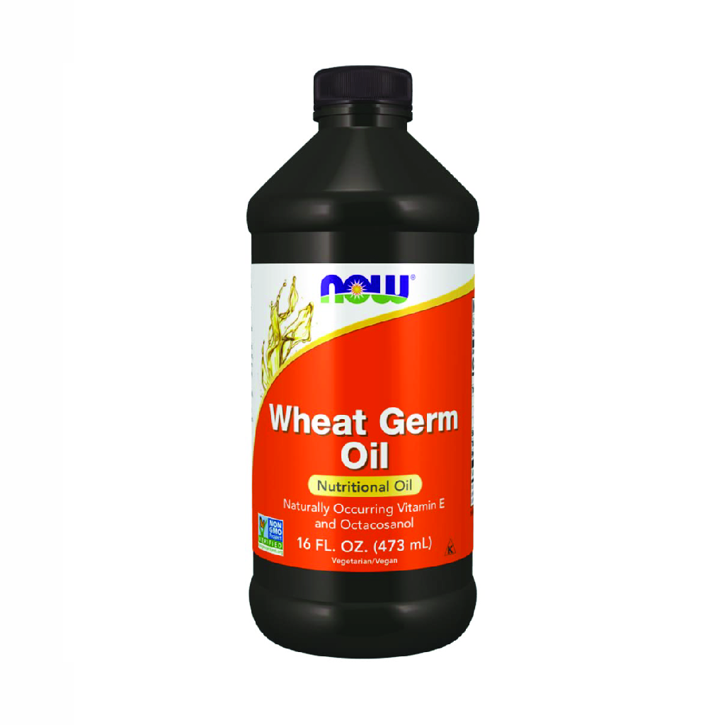 Now, Organic Wheat Germ Oil, Cold-pressed wheat germ oil for skin and hair, 473ml