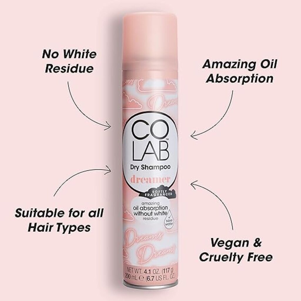 Colab, Dry Shampoo Dreamer, Cleanses and Nourishes Hair, 200 ml