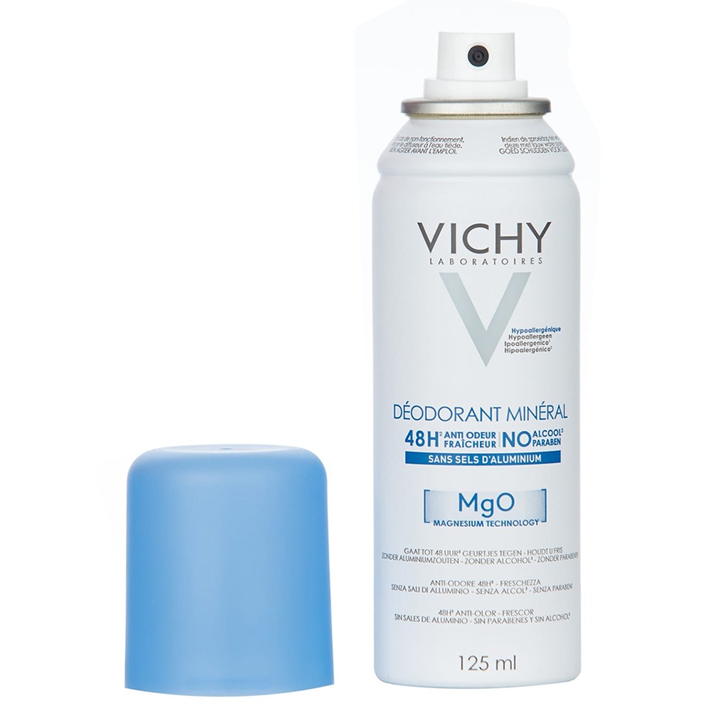 Vichy, 48 hour aluminum free mineral deodorant spray, Effective odor control with refreshing spray, 125 ml