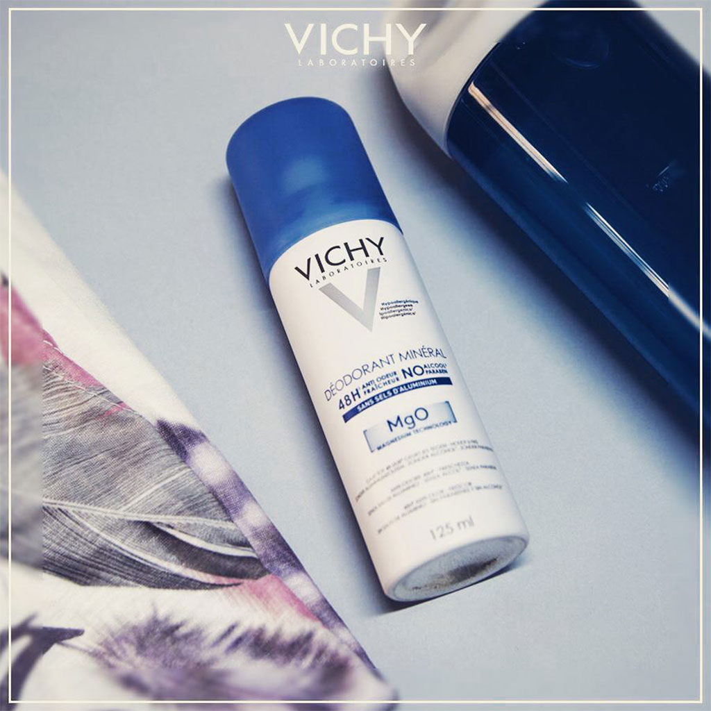 Vichy, 48 hour aluminum free mineral deodorant spray, Effective odor control with refreshing spray, 125 ml