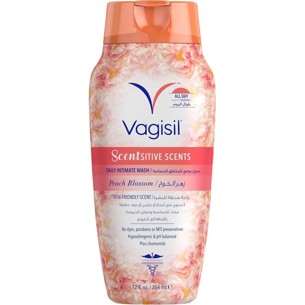 Vagisil, Sensitive Scents Peach Blossom Daily Intimate Wash, Gentle daily intimate wash with peach scent, 354ml