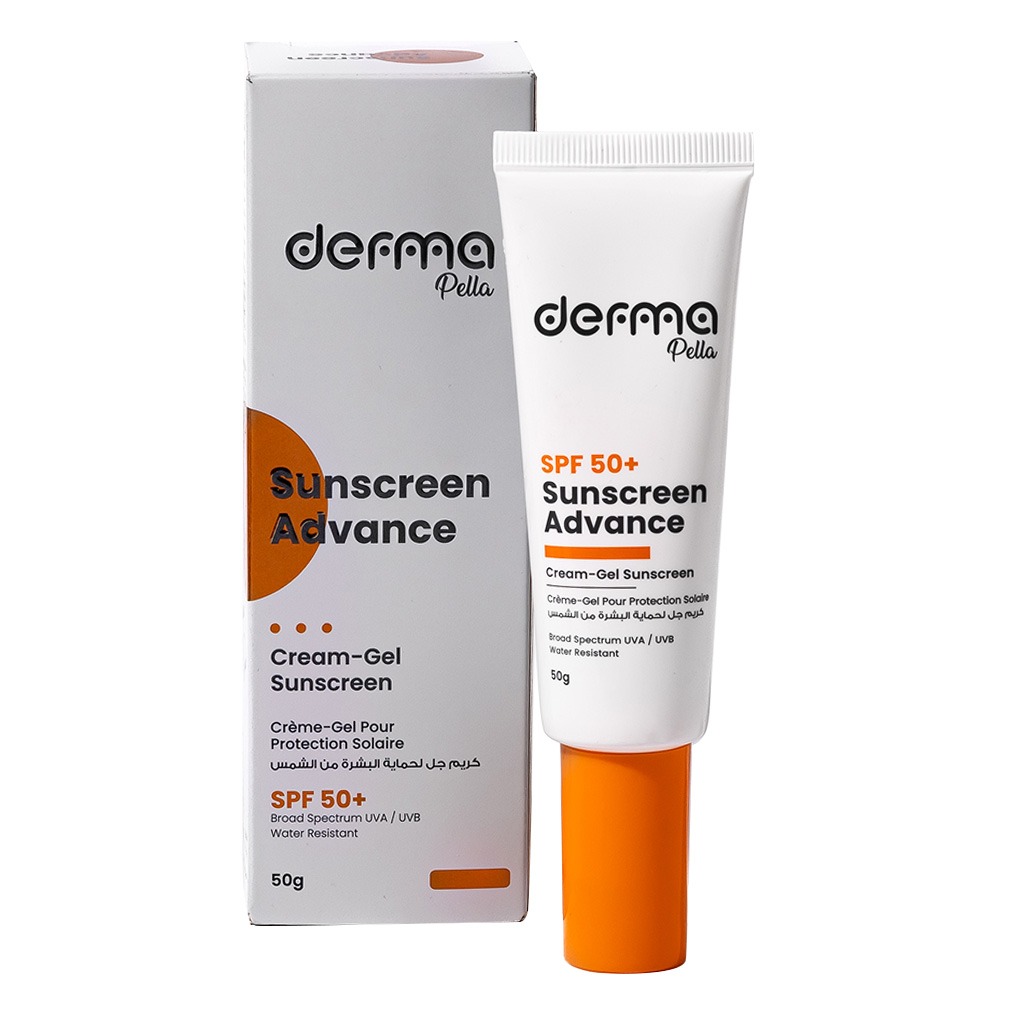 Derma Pella, SPF 50+ Advance Sunscreen Cream Gel, High protection sunscreen for sensitive skin, 50 g
