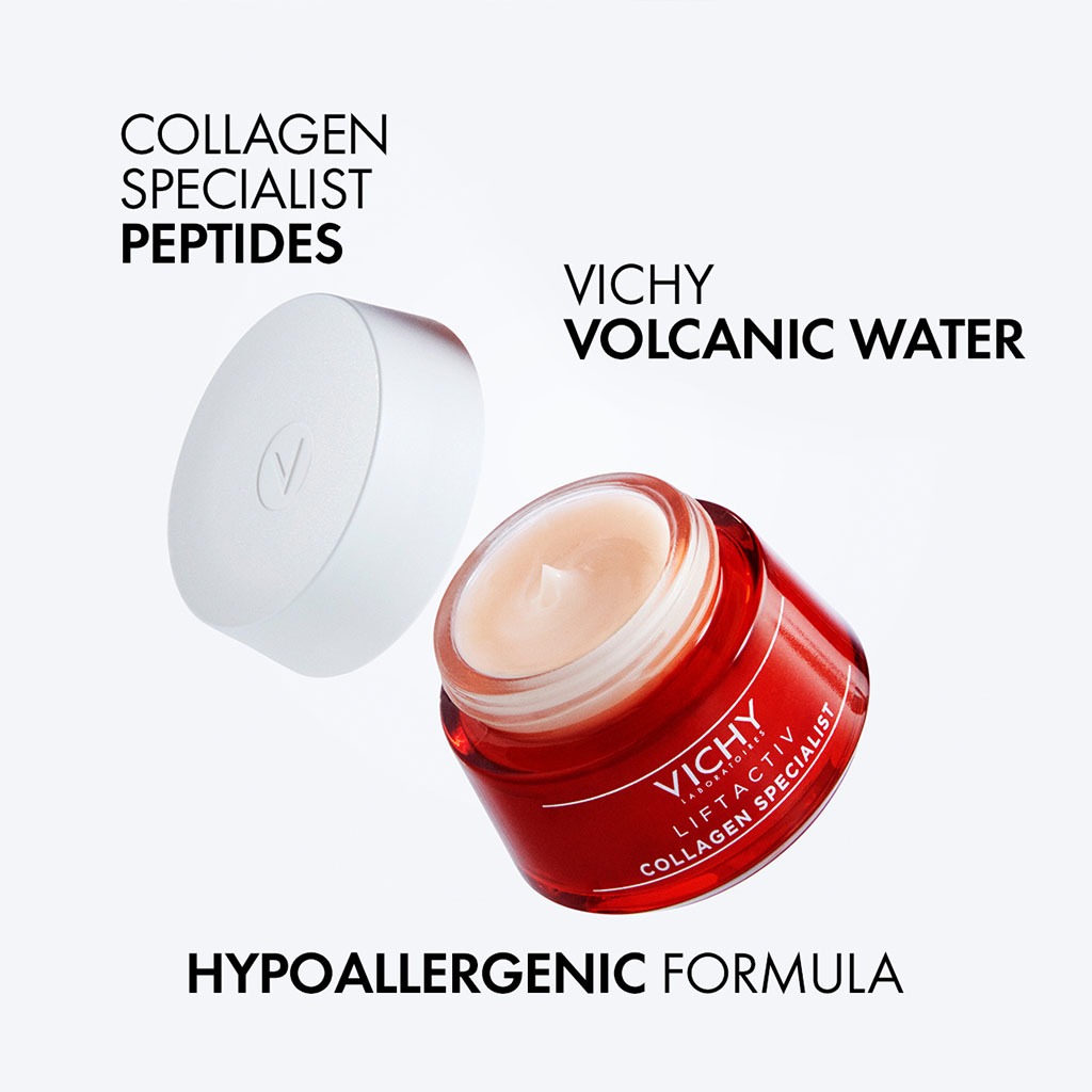 Vichy, Liftactiv Collagen Specialist Day Cream, Anti-aging day cream with collagen booster, 50 ml