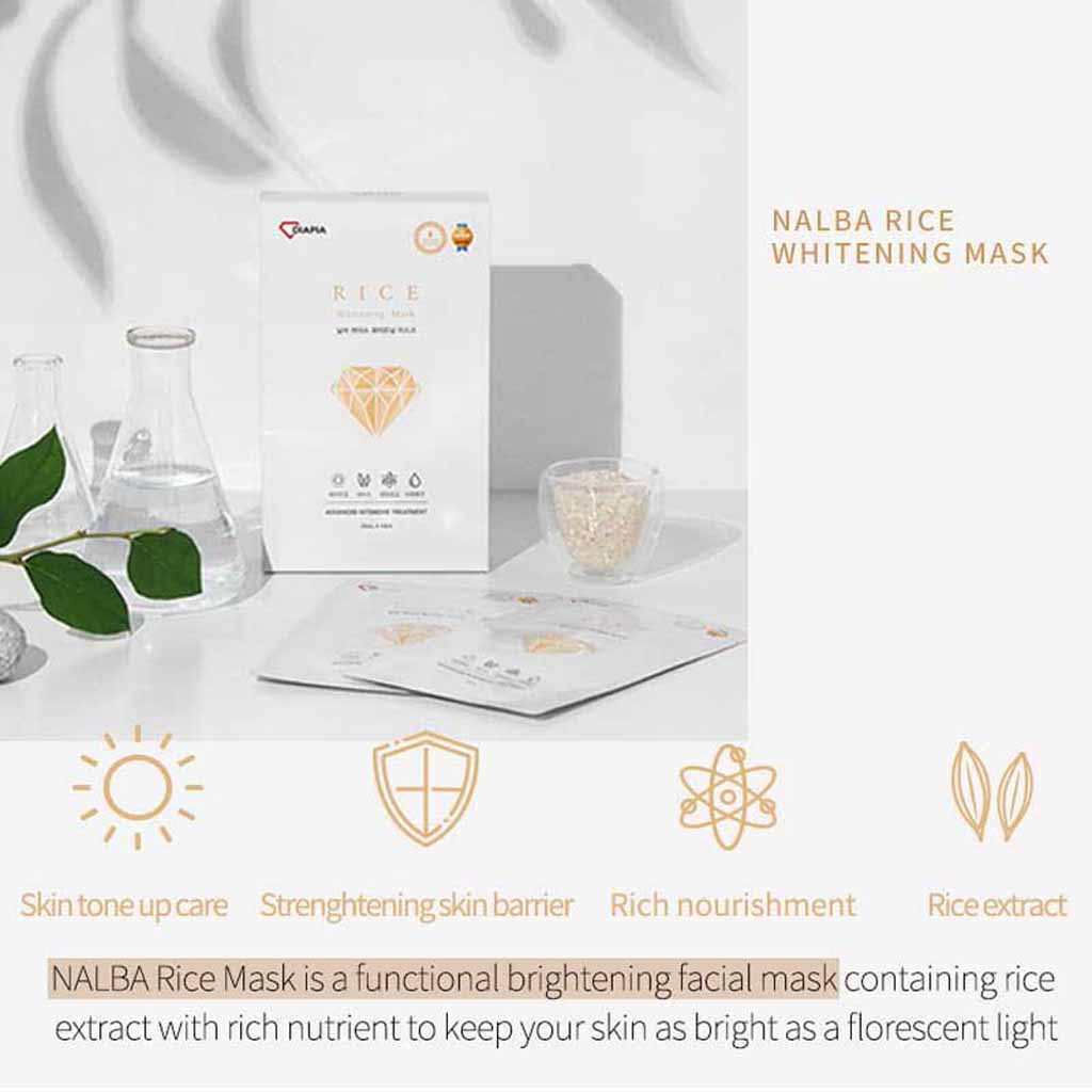 Diapia, Rice Whitening Face Mask, Brightening and moisturizing facial mask, 23ml