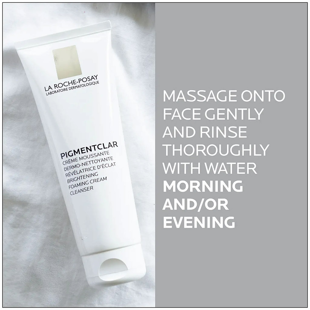La Roche-Posay, Pigmentclar Brightening Foaming Cream Cleanser, Brightening foaming cleanser for uneven skin tone, 125ml
