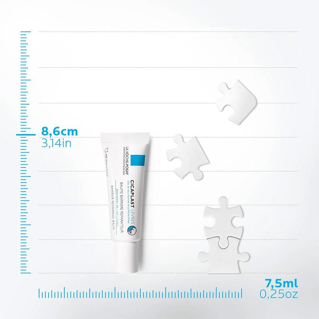 La Roche-Posay, Cicaplast Lèvre B5, Soothing lip balm for dry and chapped lips, 7.5ml