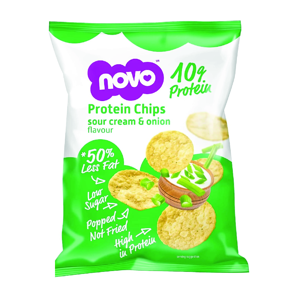 NOVO PROTEIN CHIPS - SOUR CREAM AND ONION - 30 G