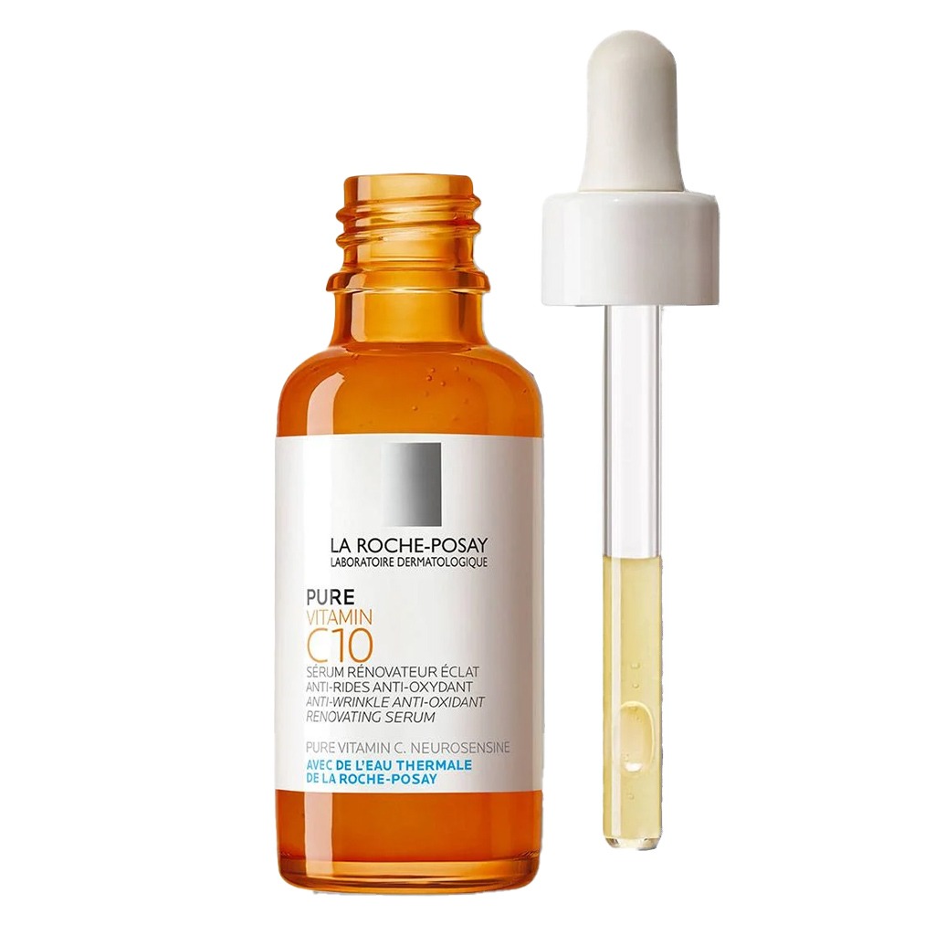 La Roche-Posay, 10% Pure Vitamin C Anti-Aging Face & Neck Serum, Antioxidant serum for wrinkle reduction, 30 ml