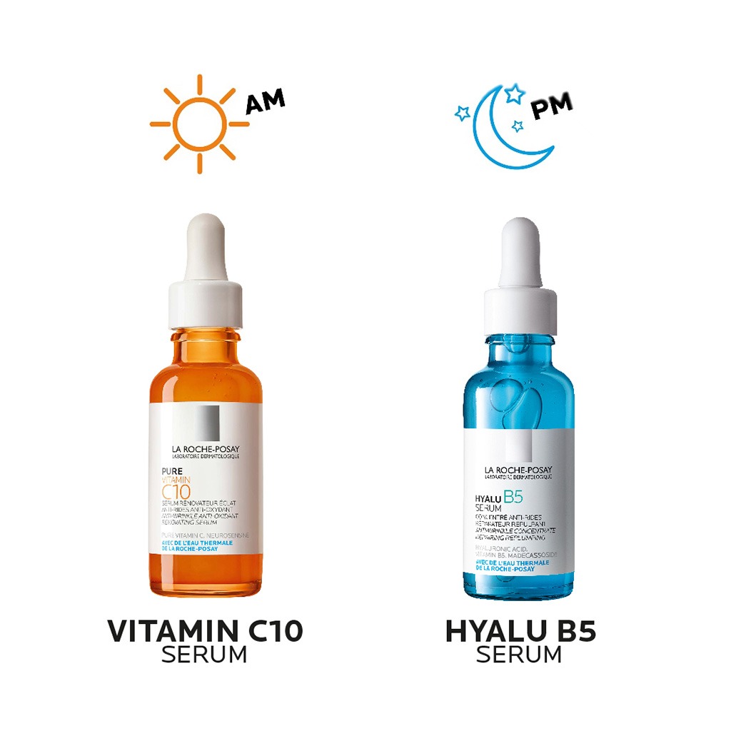 La Roche-Posay, 10% Pure Vitamin C Anti-Aging Face & Neck Serum, Antioxidant serum for wrinkle reduction, 30 ml