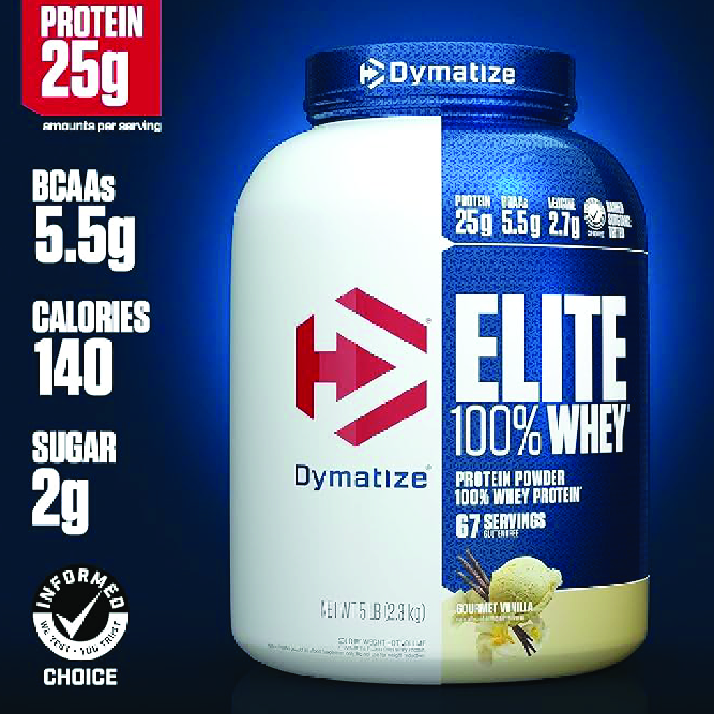 Dymatize, ISO 100 Hydrolyzed Protein Gourmet Vanilla, Fast absorbing protein powder for muscle recovery, 5 lbs