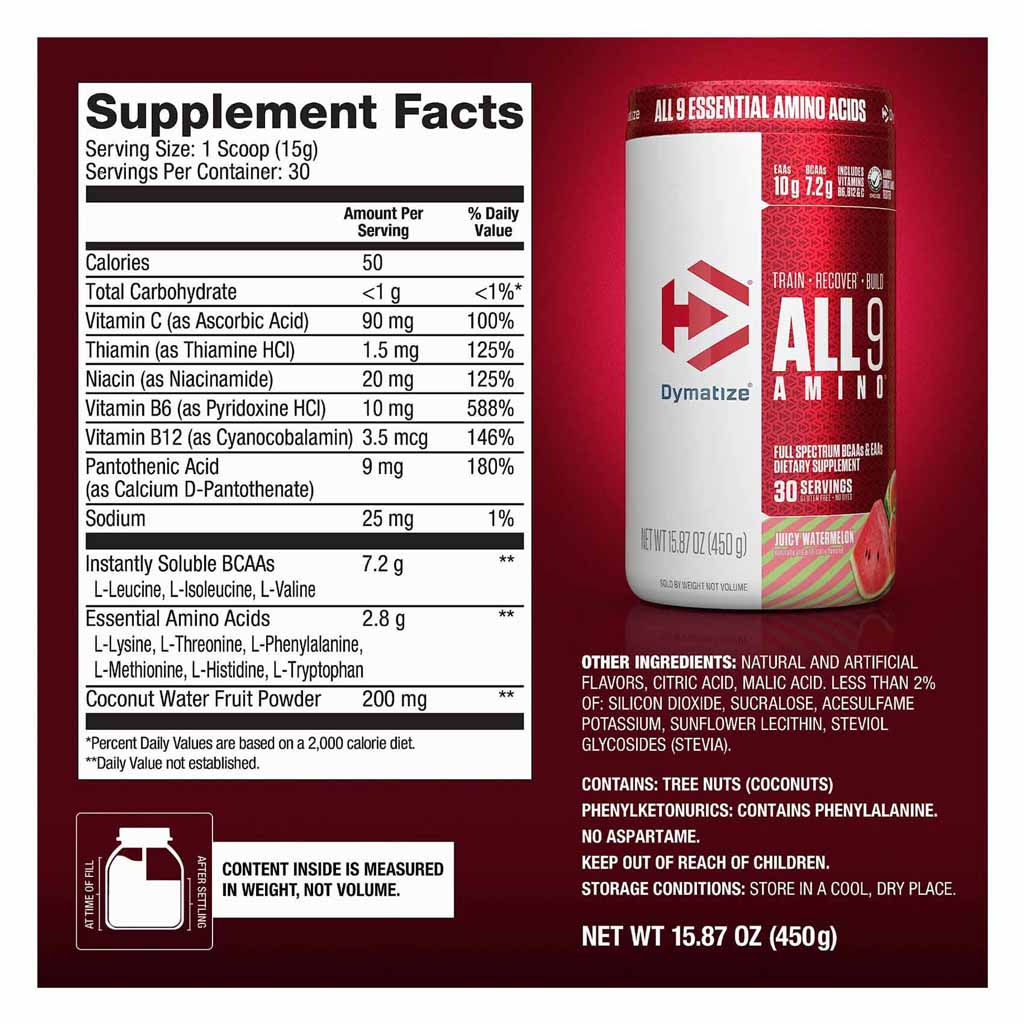 DYMATIZE ALL9 AMINO POWDER - JUICY WATERMELON 450 GM