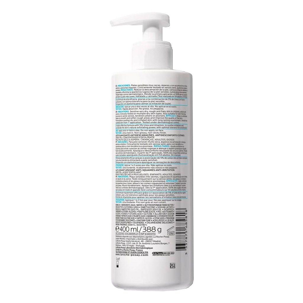 La Roche-Posay Lipikar Lait 5% Urea Body Lotion For Dry & Rough Skin 400ml