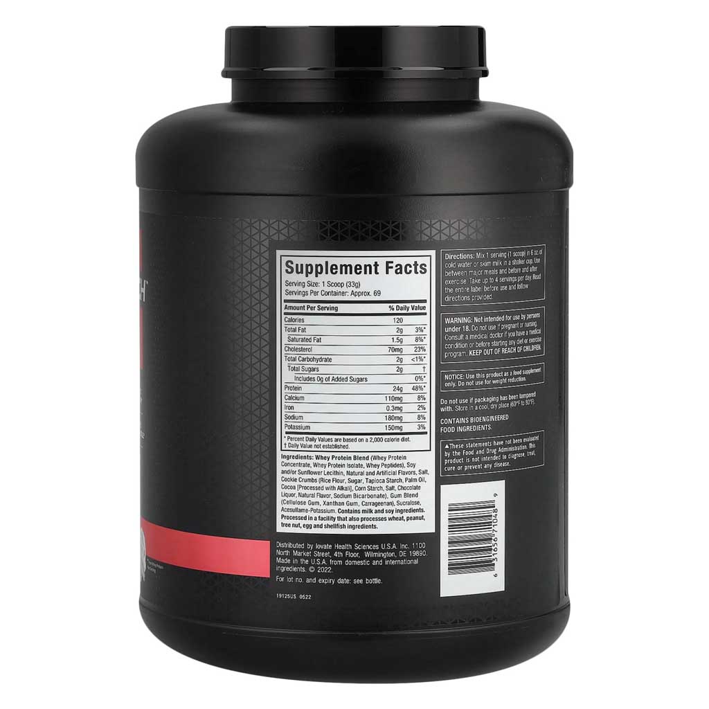 MuscleTech, NitroTech 100% Whey Gold - Cookies and Cream, Premium whey protein powder for muscle building, 2.27kg