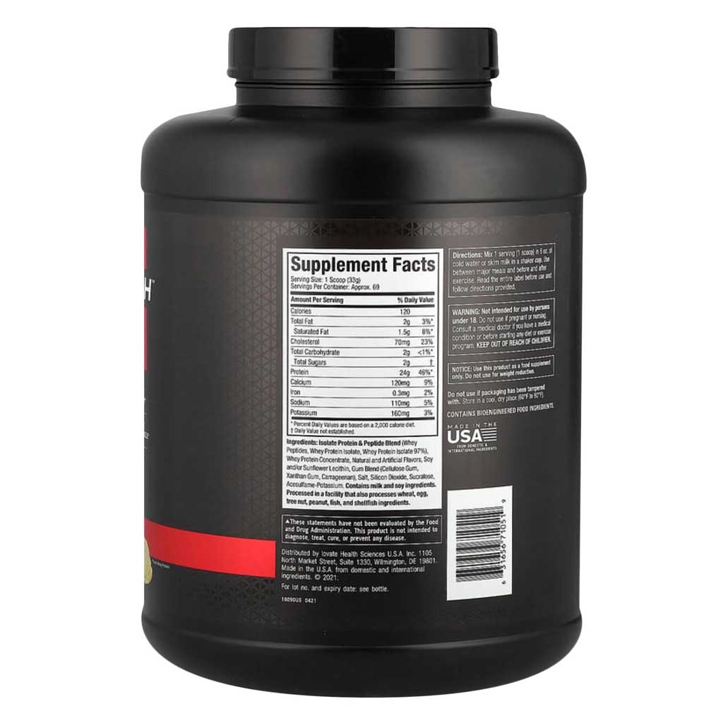 MuscleTech, NitroTech 100% Whey Gold French Vanilla Cream, Premium whey protein powder for muscle recovery, 2.27kg