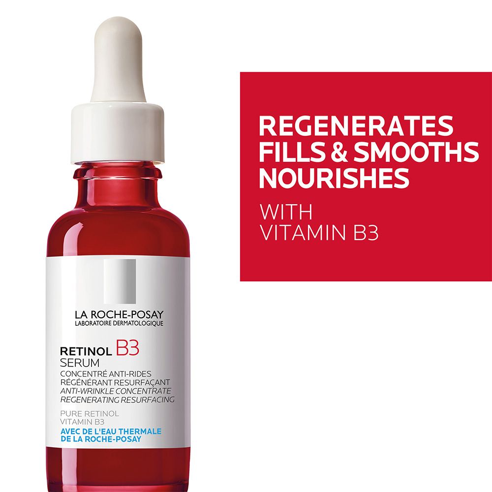 La Roche-Posay, B3 Retinol Antiaging Face Serum, Anti-aging serum with retinol and vitamin B3, 30ml