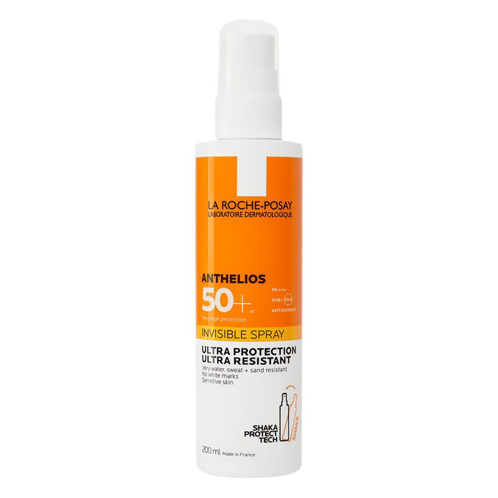 La Roche-Posay, Anthelios SPF 50+ Invisible Sunscreen Body Spray, High protection sunscreen with invisible finish, 200ml