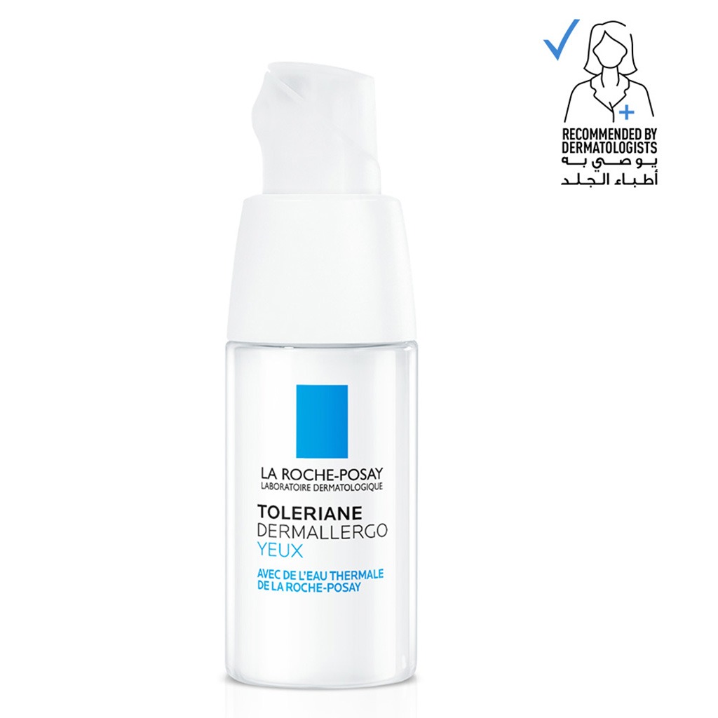 La Roche-Posay, Toleriane Dermallergo eye cream, Anti-discomfort and anti-puffiness cream for sensitive skin, 20ml